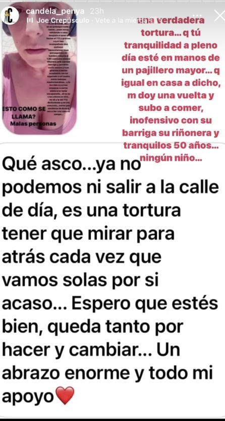 Captura de pantalla de la historia que ha compartido en su instagram.