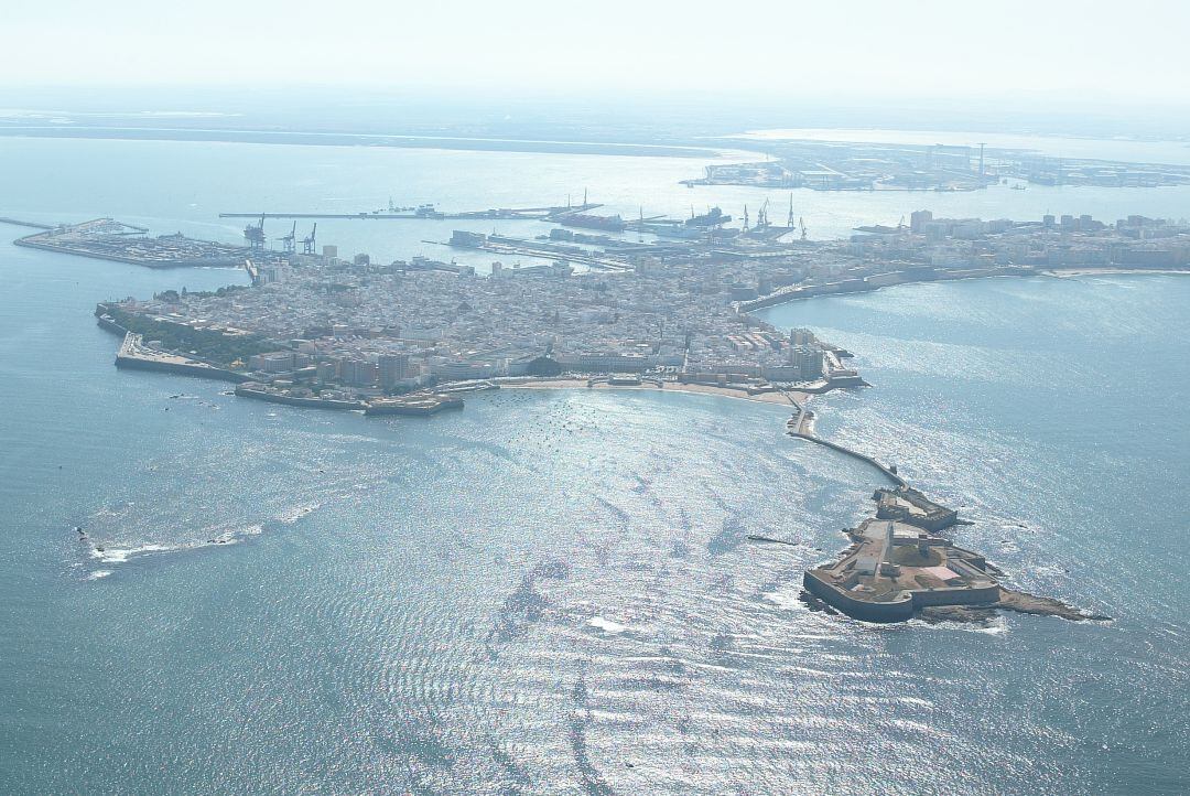 Fotografía aérea de Cádiz