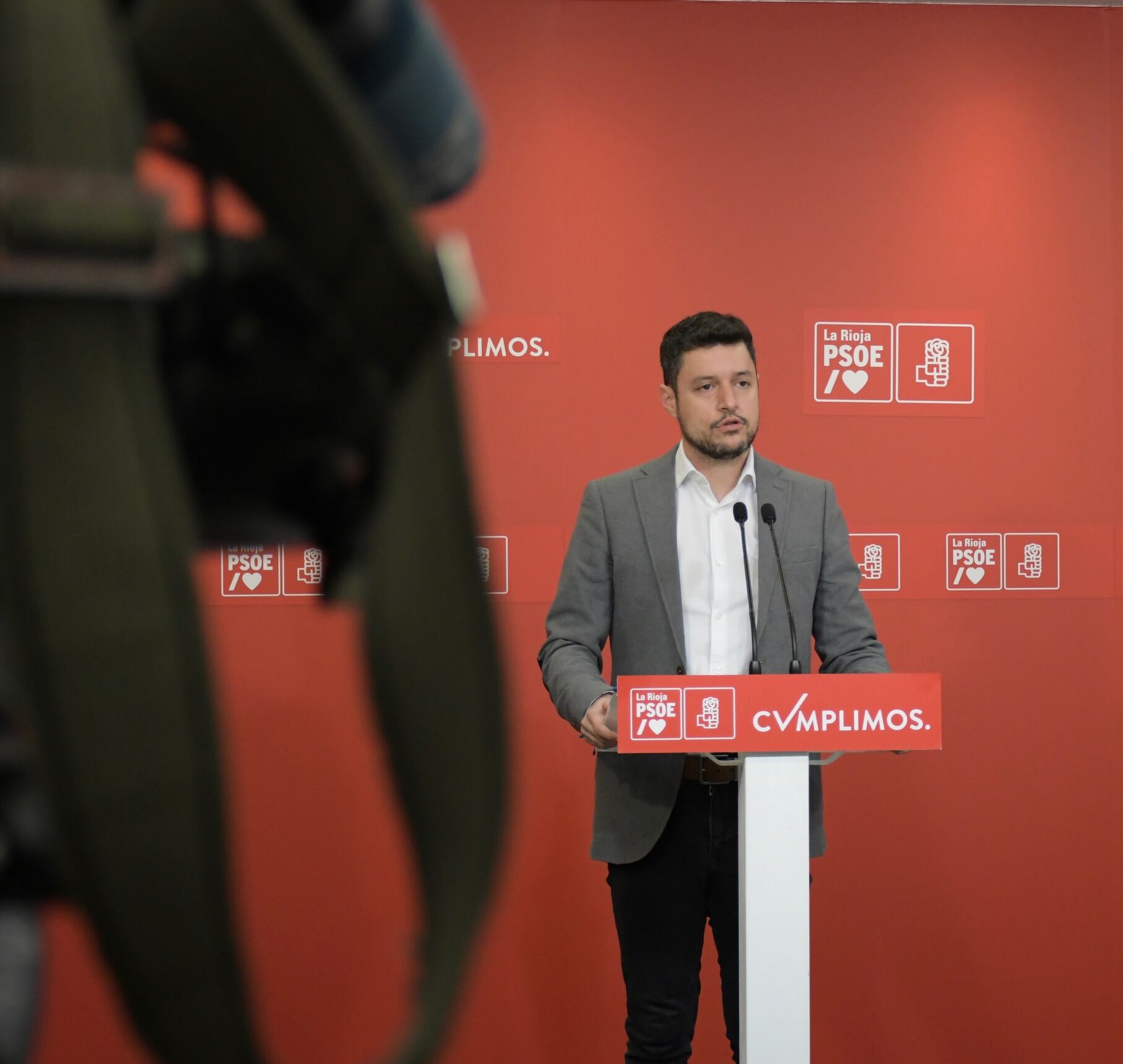 El portavoz parlamentario del PSOE La Rioja, Raúl Díaz