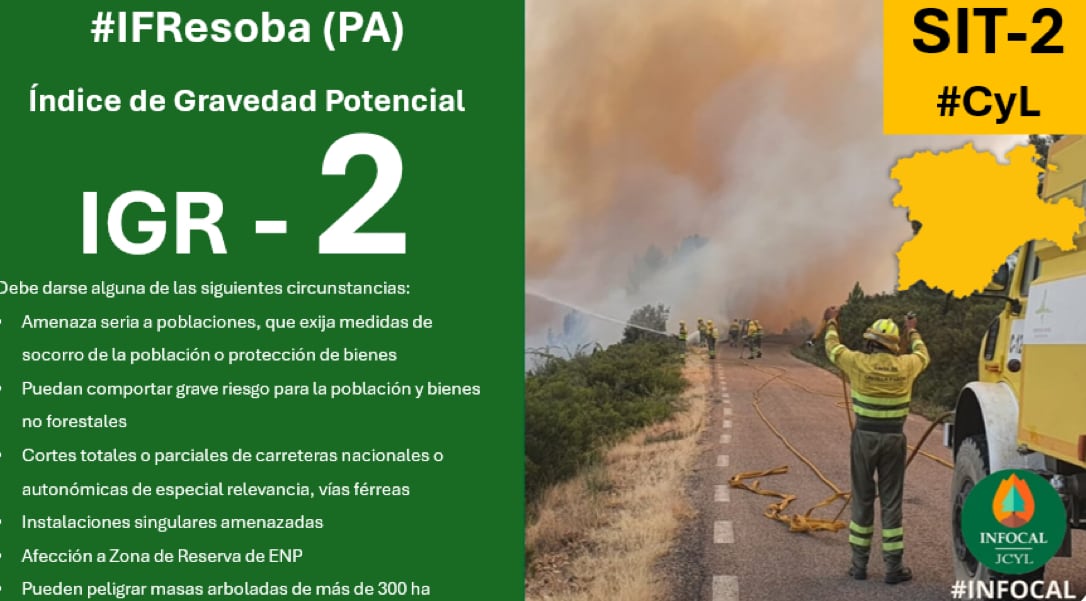 El incendio de Resoba se recrudece