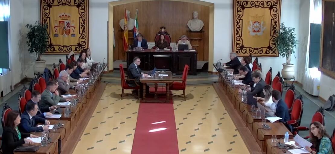 Momento de la sesión plenaria del Ayuntamiento de Linares