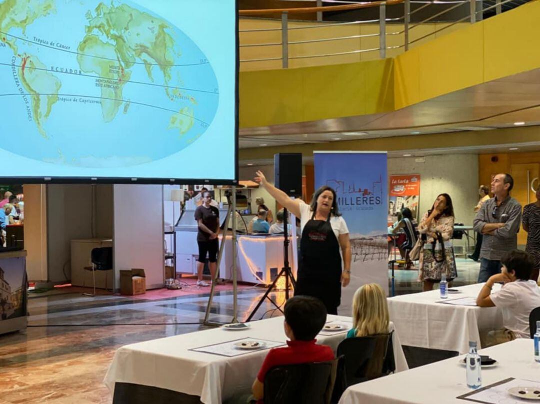 Yolanda Robles, durante una formación