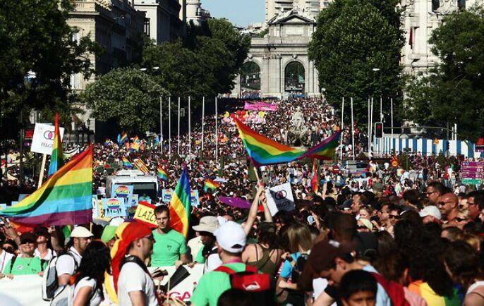 Imagen de la manifestación anual del Orgullo Gay.