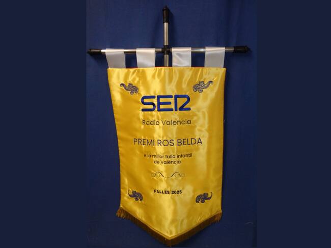 Estandarte (o palé) del premio Ros Belda de Radio Valencia Cadena SER