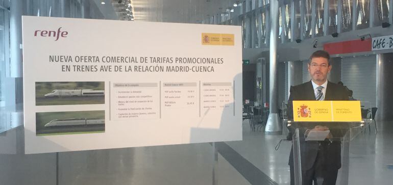 Catalá en la presentación de las nuevas tarifas del AVE Cuenca-Madrid