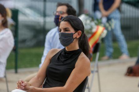 La portavoz de Vox en la Asamblea de Madrid, Rocío Monasterio, asiste al acto de la Fundación Miguel Ángel Blanco en homenaje al edil de Ermua en el 23º aniversario de su asesinato por ETA, en Madrid (España) a 13 de julio de 2020.