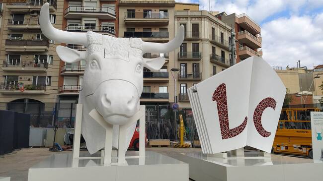 Escultura que representa a l'apòstol Sant Lluc