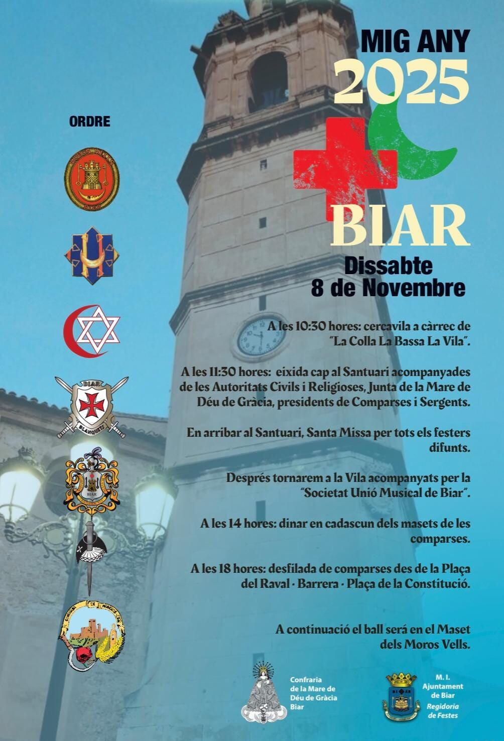 Cartel de los actos del medio año