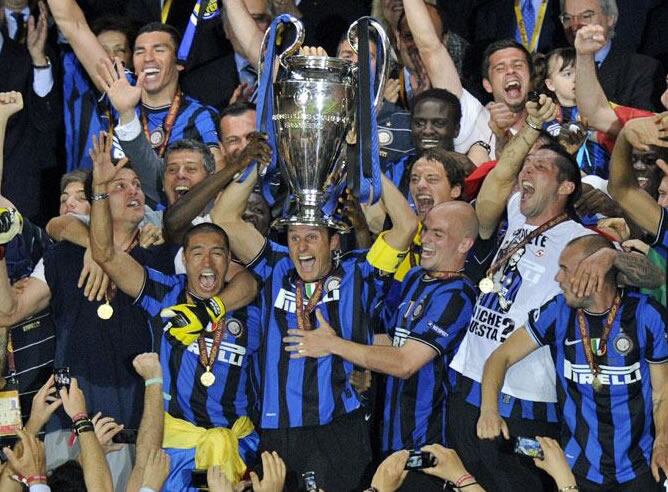 El Inter, levantando la Copa de Europa en 2010