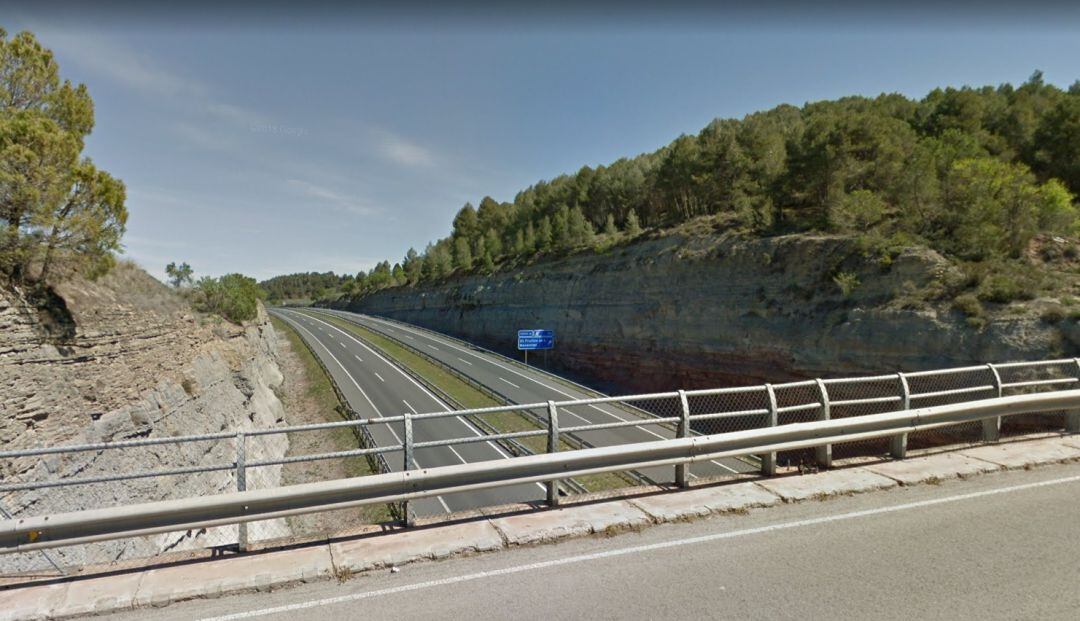 La C-55 a Sant Fruitós de Bages