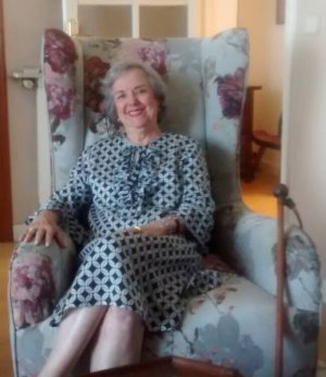 Victoria Rodríguez en su domicilio madrileño