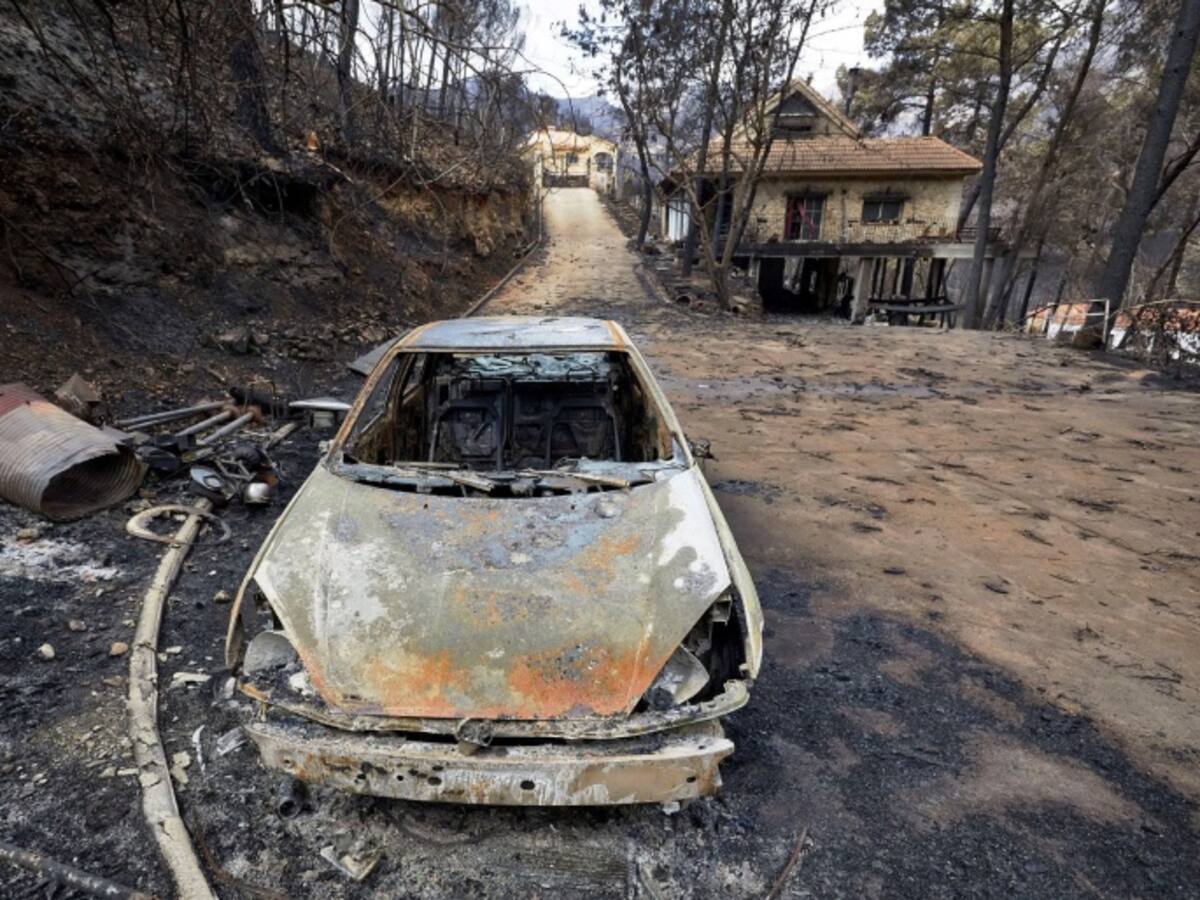 El incendio de Llutxent, controlado tras cinco días de lucha contra el fuego