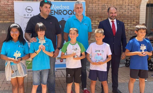 Ganadores de la categoría Sub 10 del XVII Torneo de ajedrez San Ramón de Barbastro