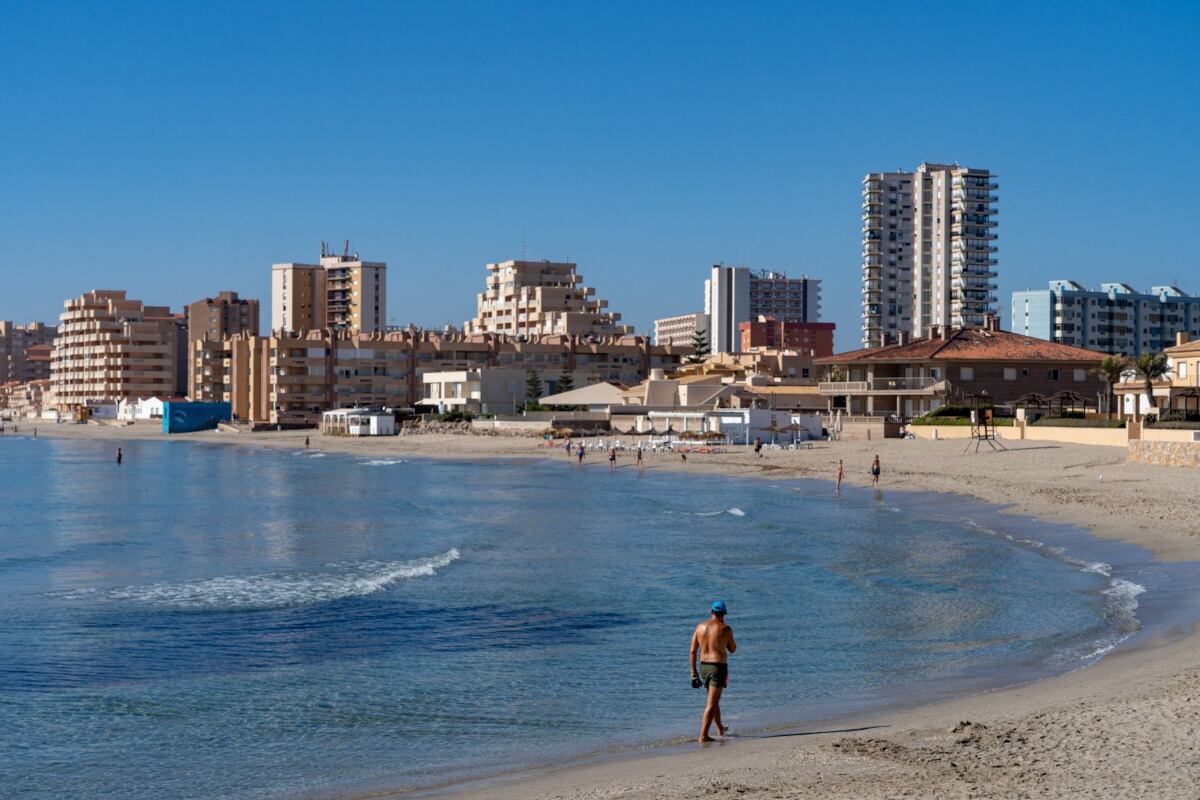 Playa entre el Galúa y La Gola, en La Manga