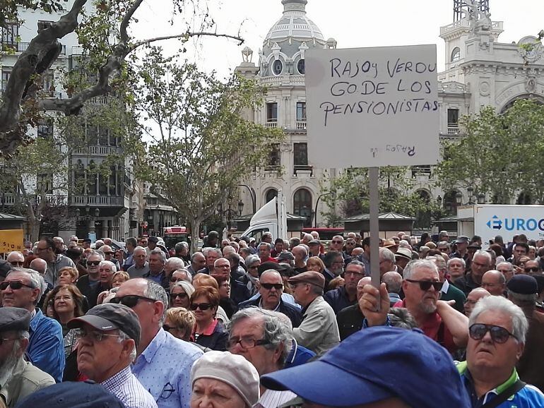 Manifestación de pensionistas en Valencia
