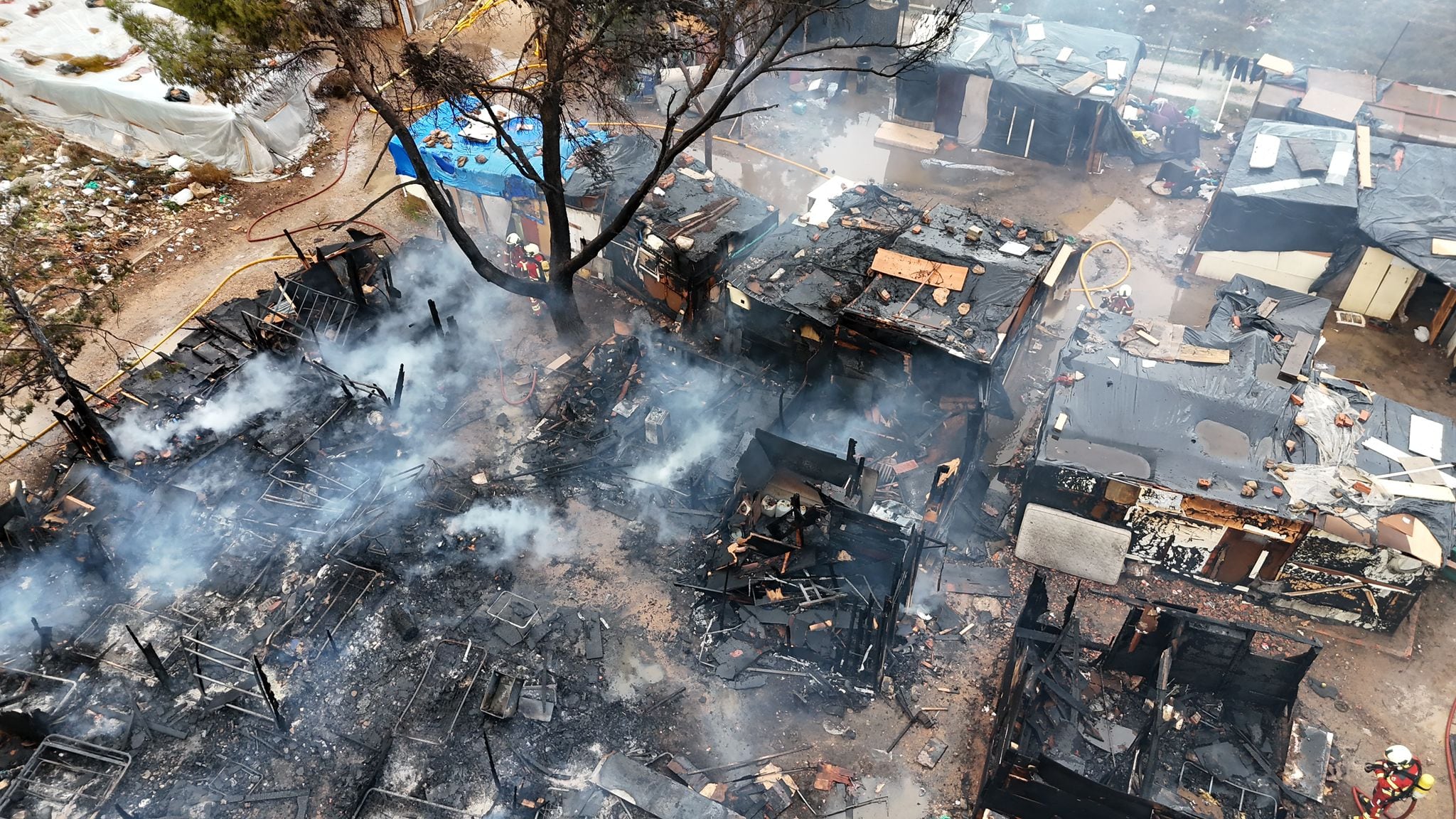 Imagen de la zona quemada