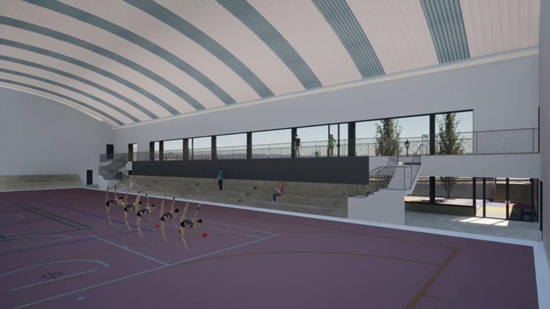 Proyecto del futuro pabellón municipal de deportes de Pulianas (Granada)