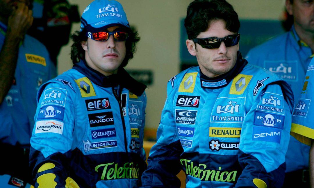 Alonso y Fisichella, cuando eran compañeros en Renault.
