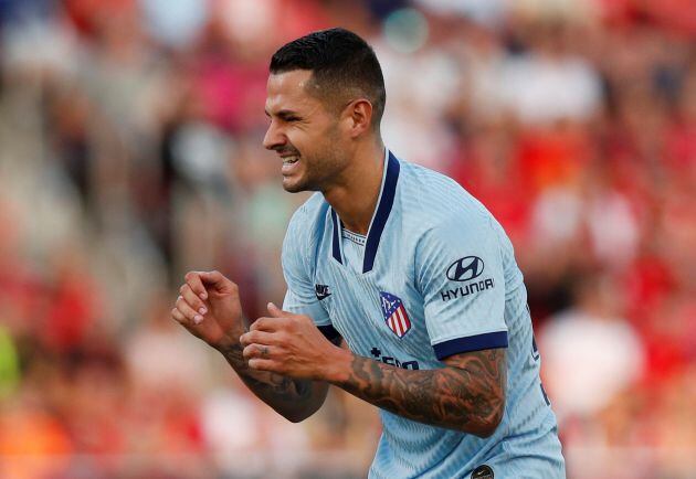 Vitolo, durante el partido entre Mallorca y Atlético de Madrid