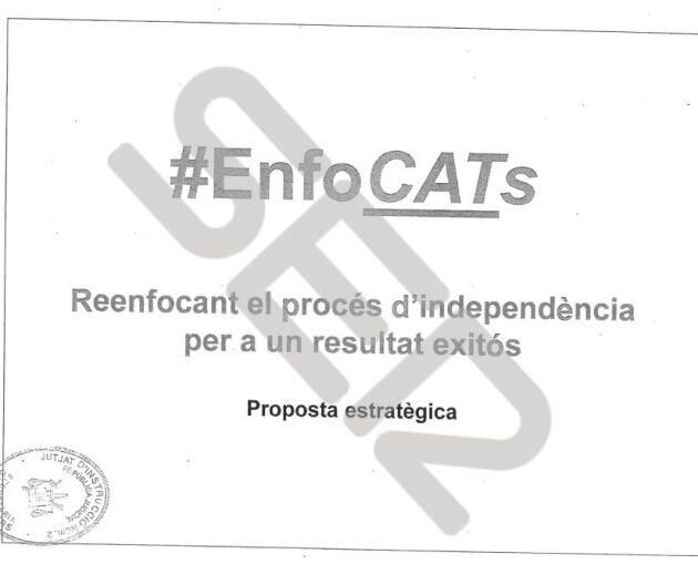 DOCUMENTO | La propuesta &#039;Enfo CATs Reenfocant el procés d´independencia per un resultat exitós&#039;