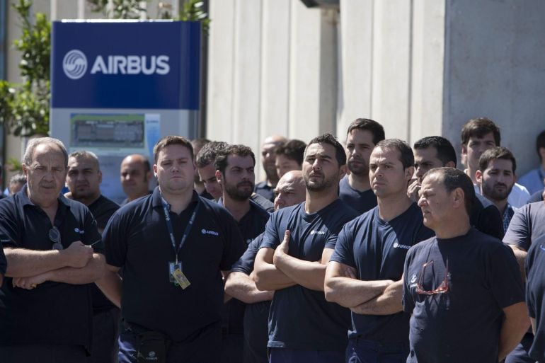 Los trabajadores de Airbus Puerto Real