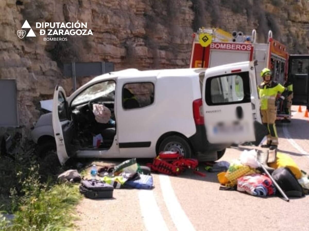 Cinco personas heridas en un accidente en Mequinenza