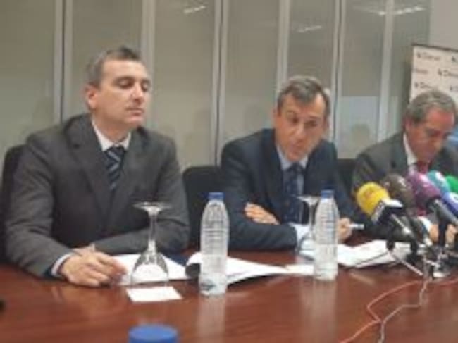 Javier López, director general de la mutua Solimat, dando a conocer el balance del año 2015