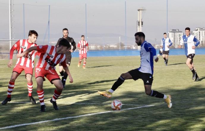 Abde, durante un partido con el filial del Alavés.