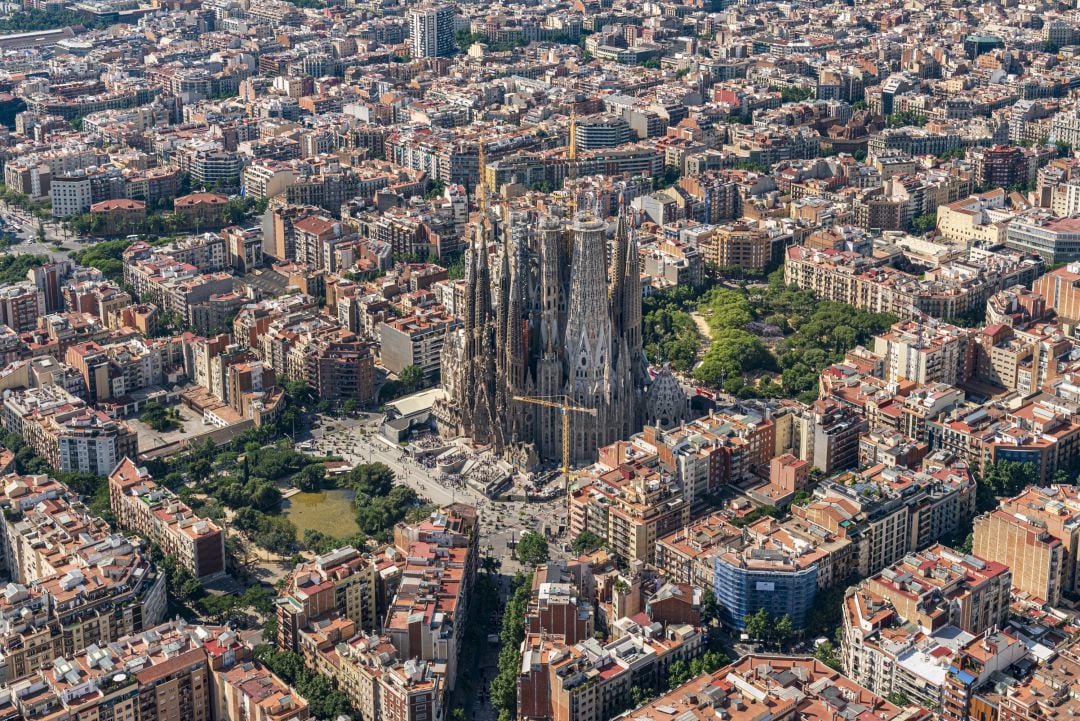 Imagen aérea de la Sagrada Familia