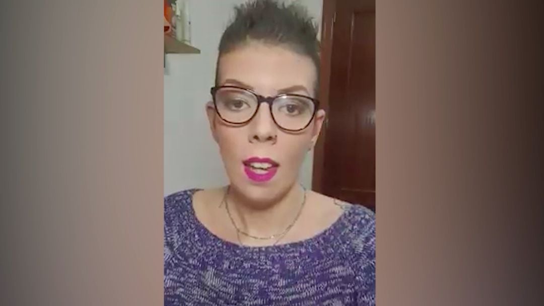 Patricia Rus en el vídeo denuncia