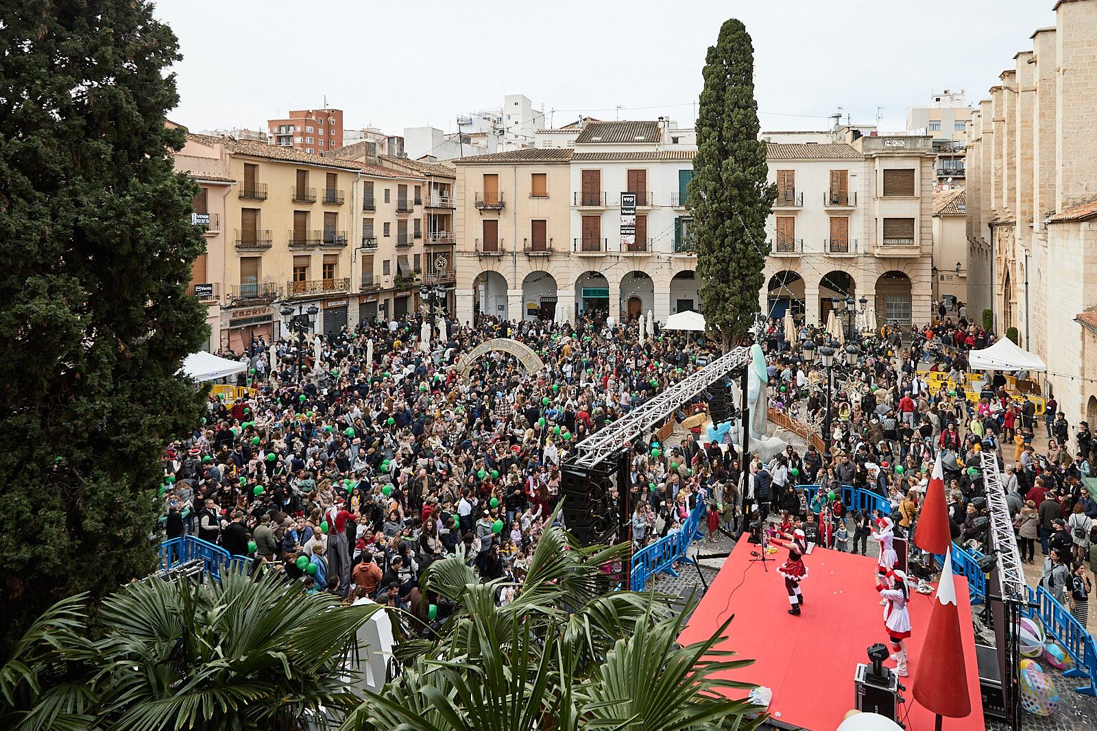 Celebración en la Plaza Mayor de Gandia