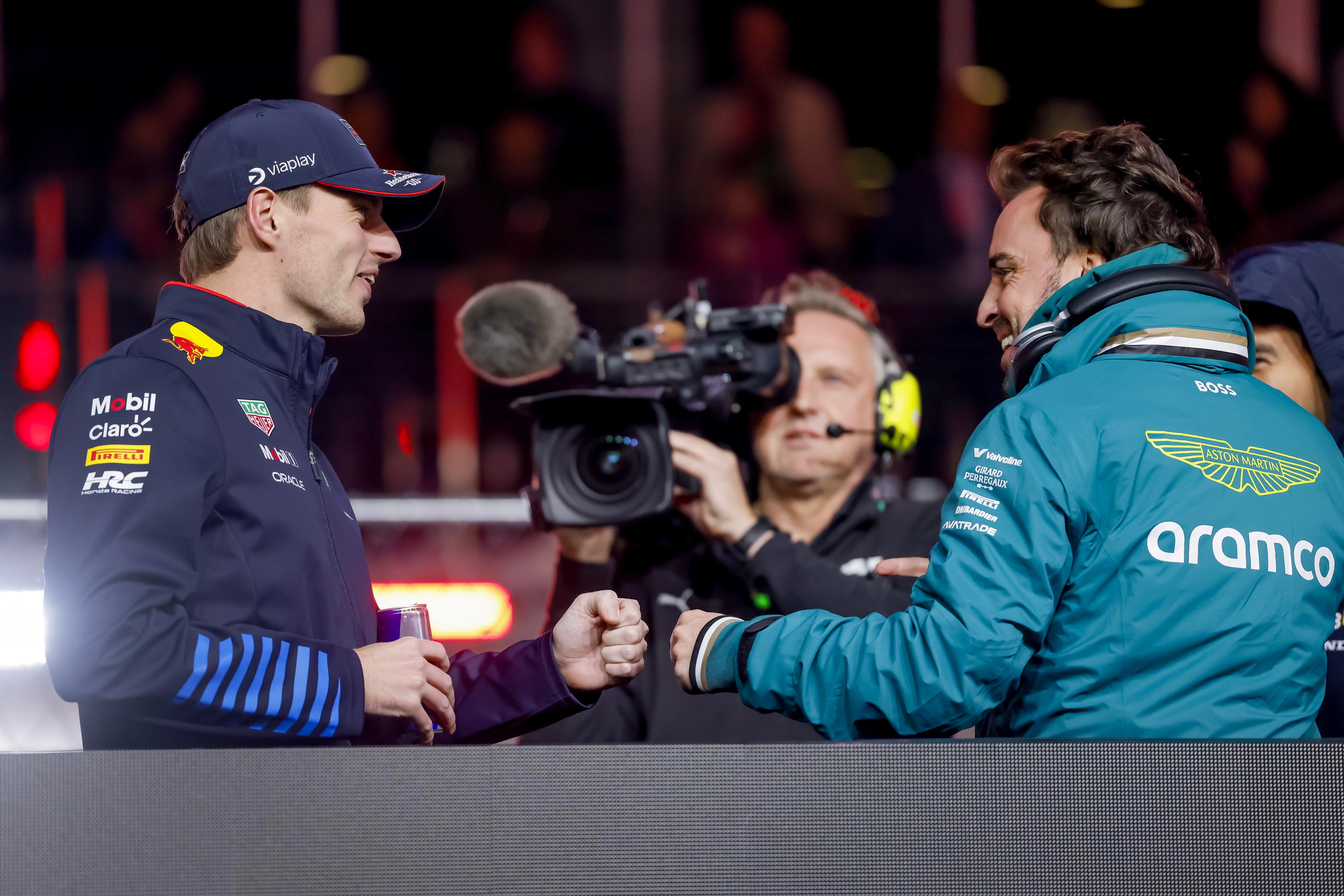 Max Verstappen y Fernando Alonso.