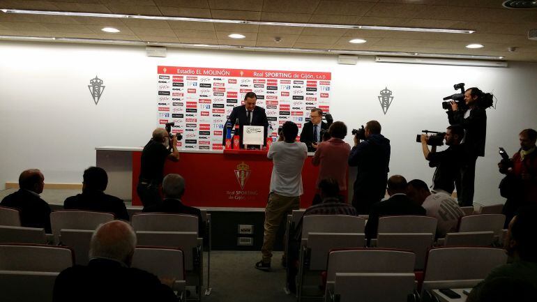 Amado antes de su última rueda de prensa.