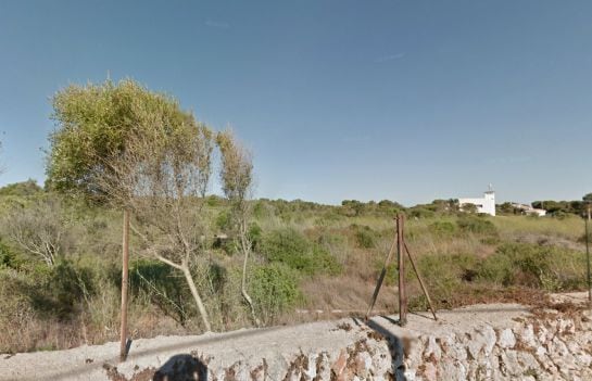 Perímetro de la zona difuminada en Es Castell (Menorca).