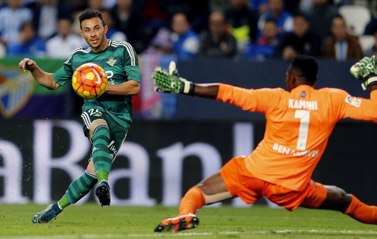 Rubén Castro, goleador del Betis ante el Málaga.