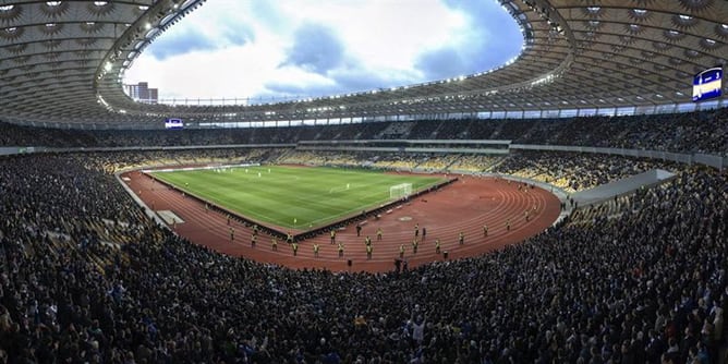 El Estadio Olímpico de Kiev es una de las principales sedes de la Eurocopa 2012