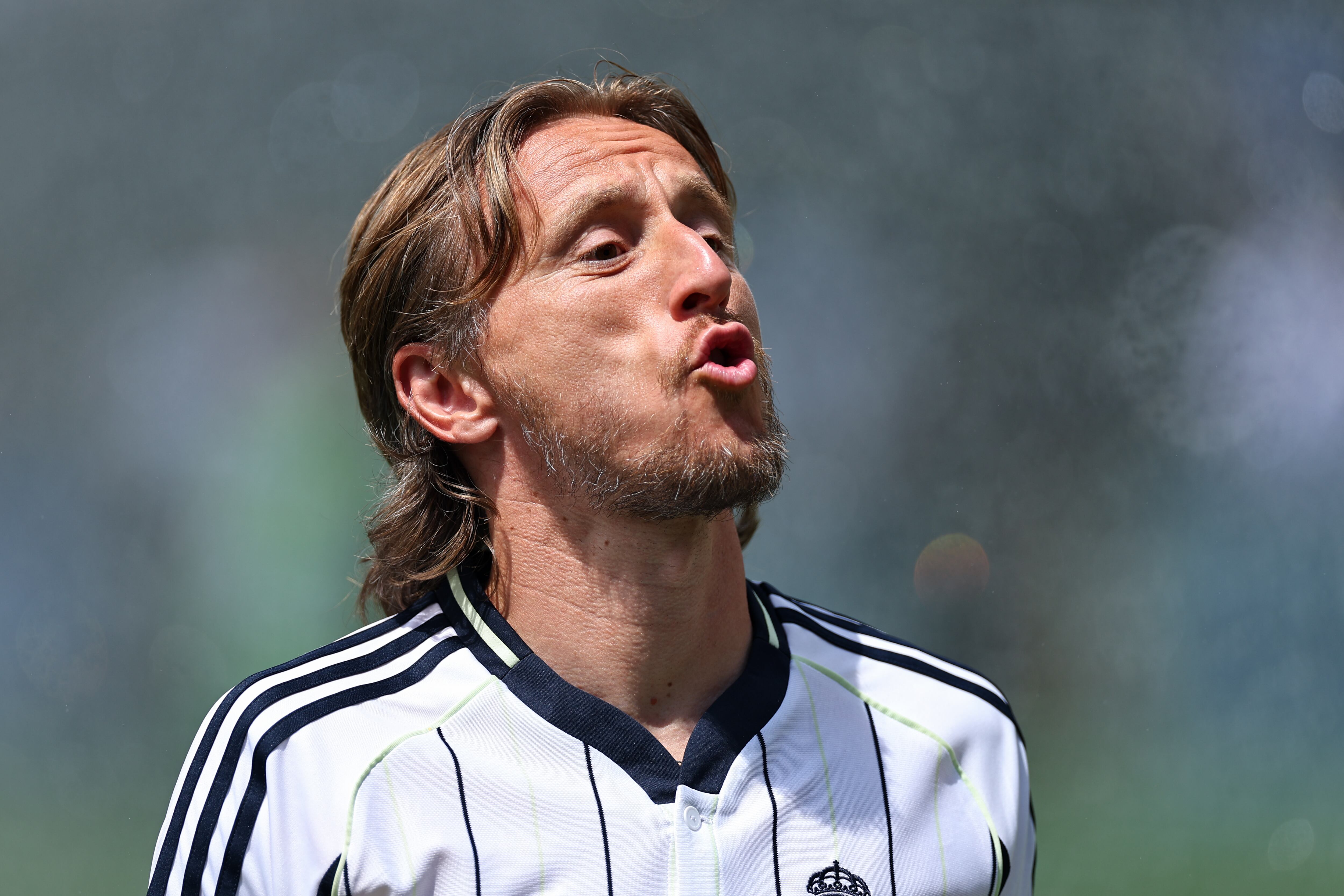 Luka Modric, durante la previa de un partido del Real Madrid en el Mundial de Clubes