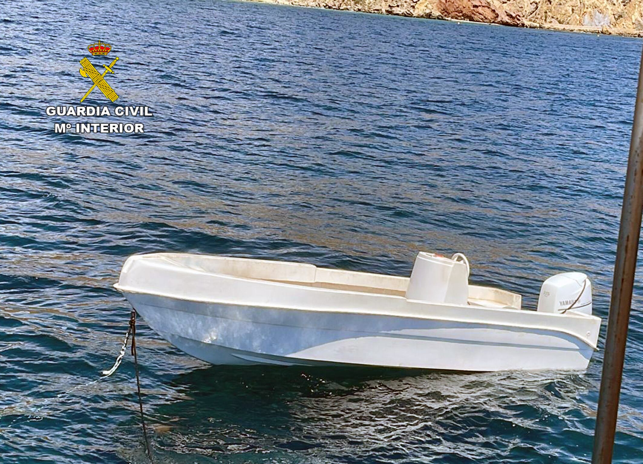 Imagen de la embarcación con la que actuaron los tres detenidos