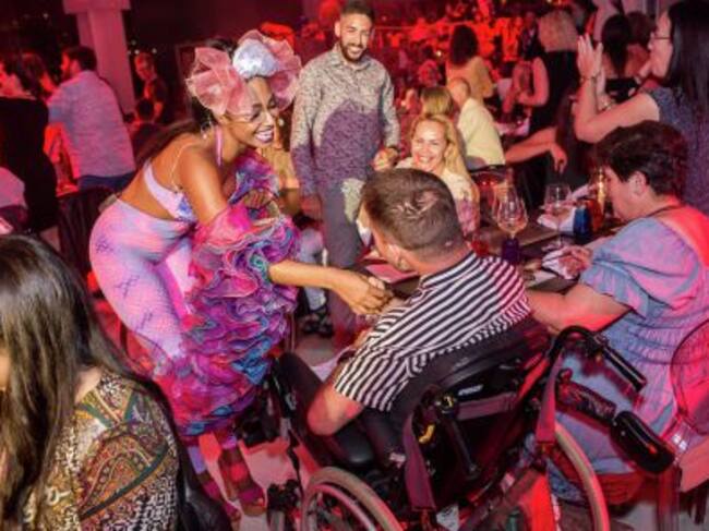 Un momento durante la gala benéfica