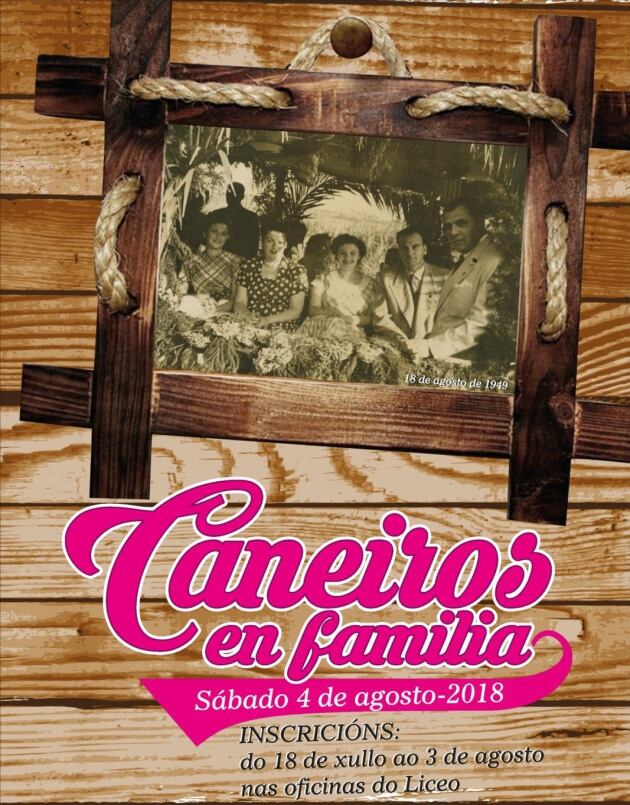 Cartel de Caneiros en familia