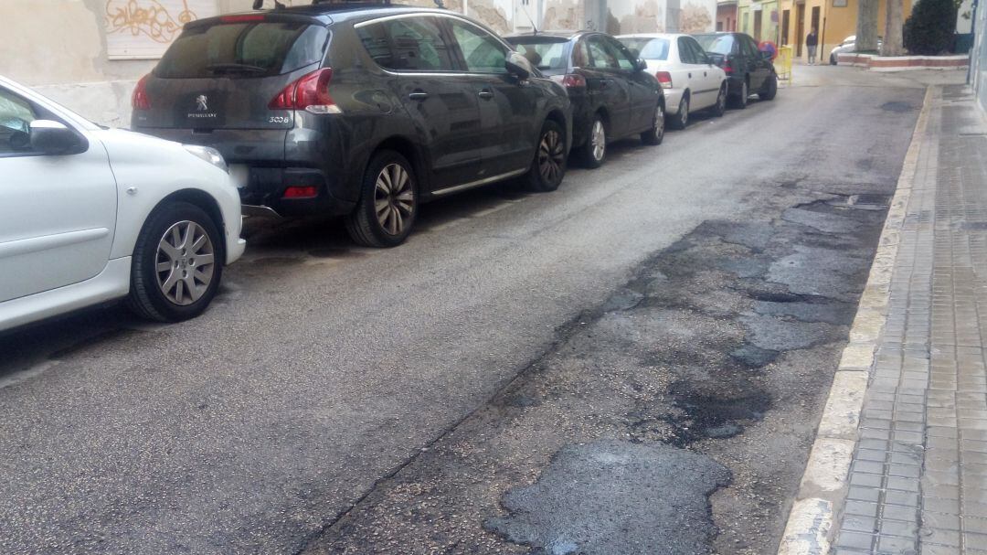 Tramo de la calle Pare Pere en Dénia.