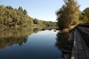 El riu Segre al seu pas per la Mitjana en la zona propera on van trobar parts d'un cadàver esquarterat
