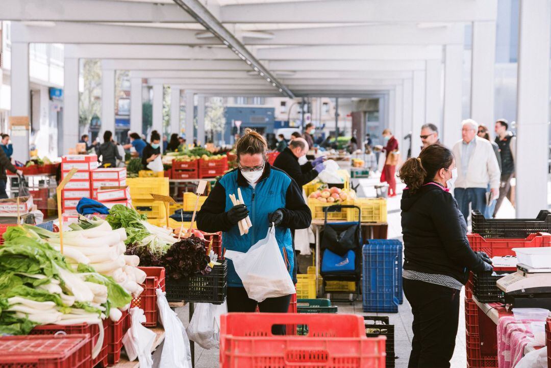 Mercado de Santa Bárbara en Vitoria