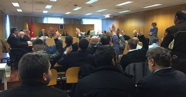 Los acusados durante el juicio en la Audiencia Provincial