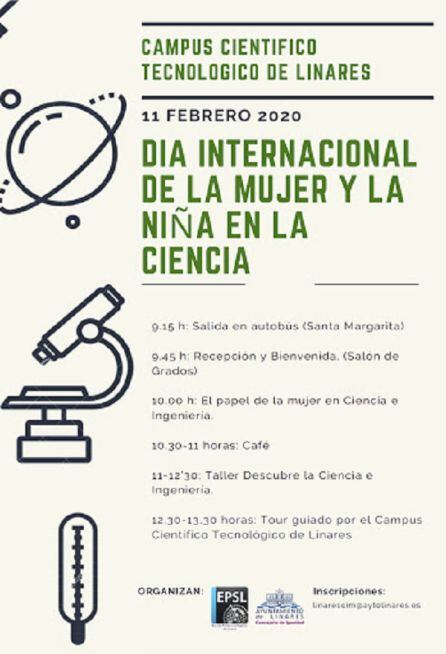 Programación &quot;Día de la Mujer y la Niña en la Ciencia&quot; en la EPS de Linares.