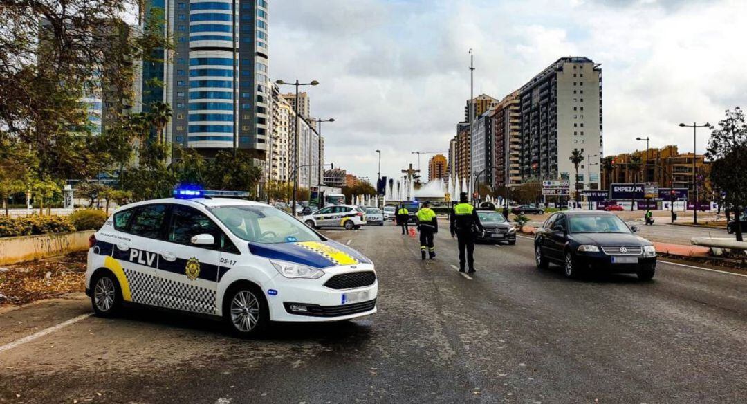 Un control de la Policía Local en València