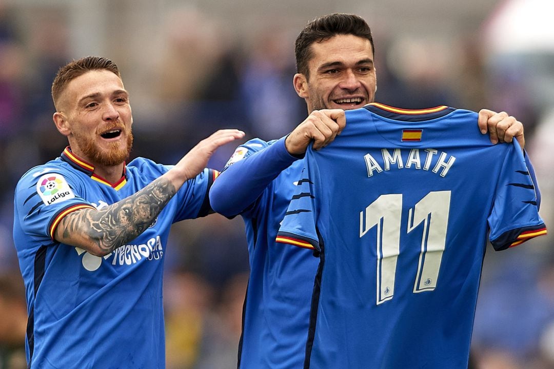 Jorge Molina celebra el gol del Getafe