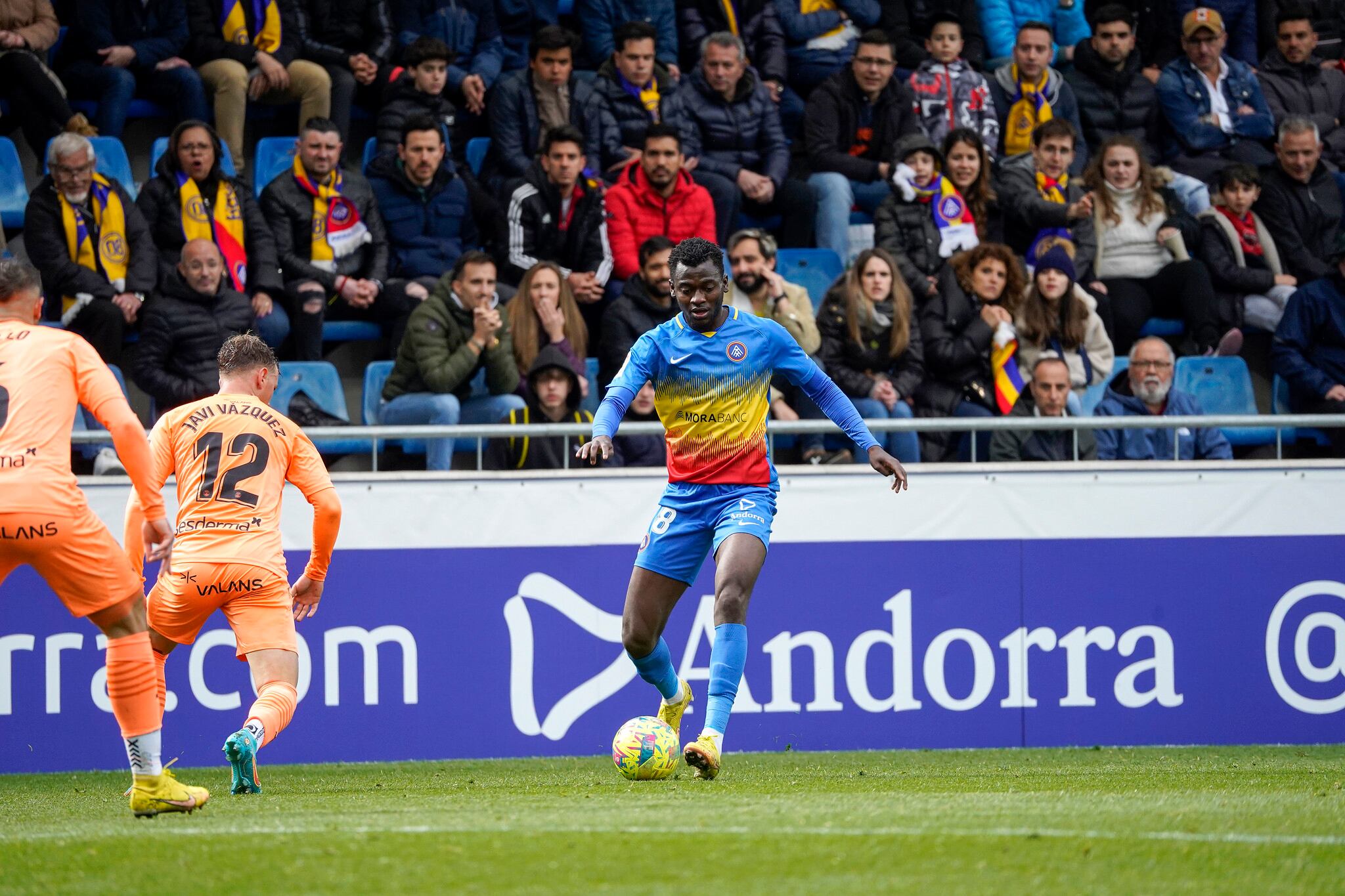 Bundu durant una acció de l&#039;últim partit contra l&#039;Eivissa a casa (2-2).