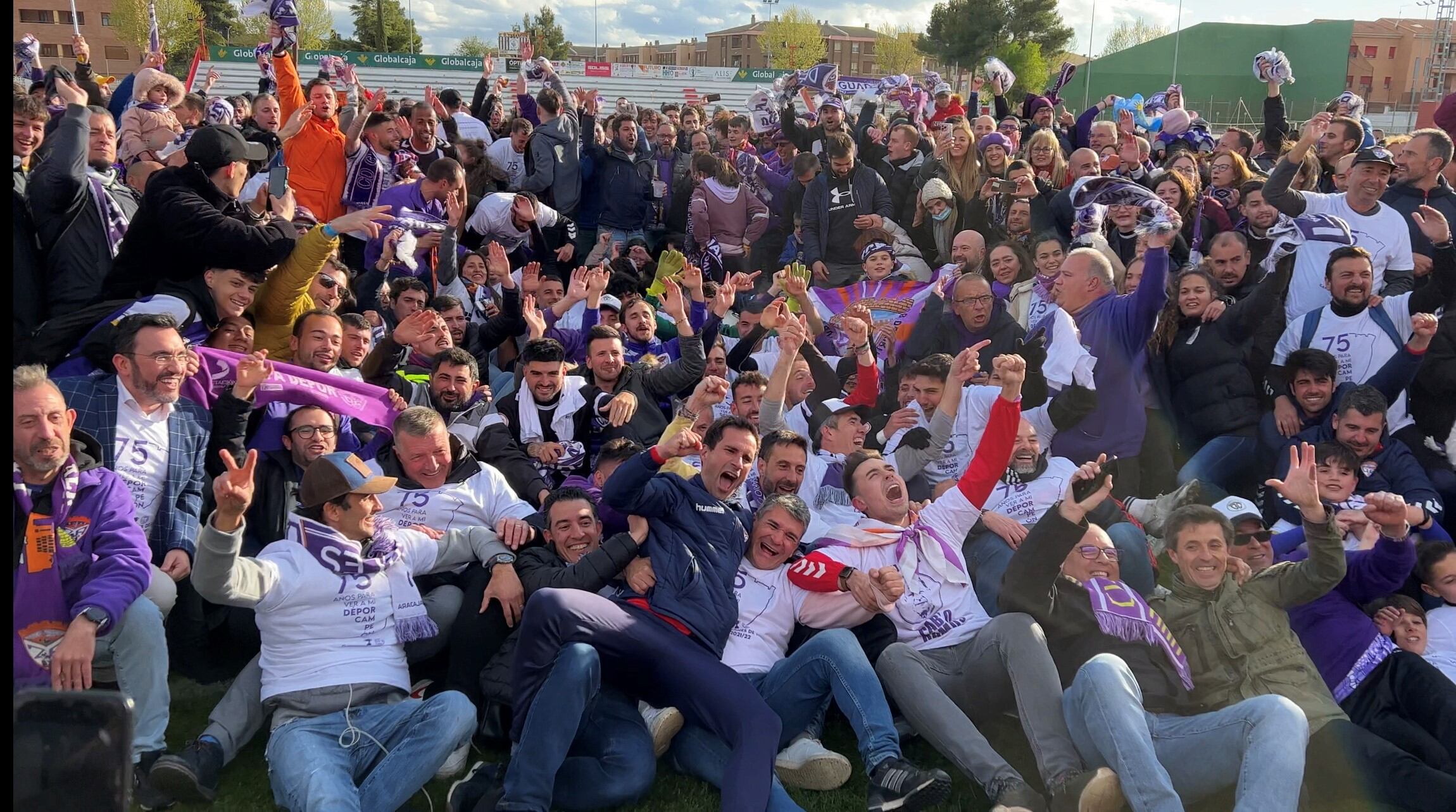 Celebración del ascenso en el Municipal de Tarancón