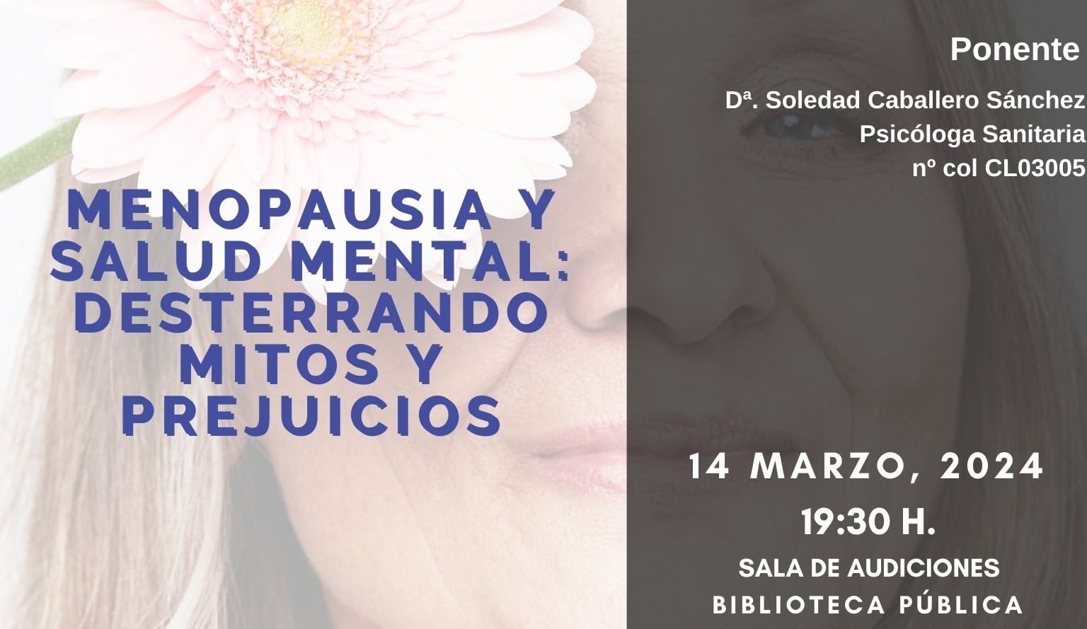 El COPCYL celebra el 14 de marzo en Palencia la charla ‘Menopausia y salud mental: desterrando mitos y prejuicios’